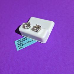 925 Silver Moissanite Earings 