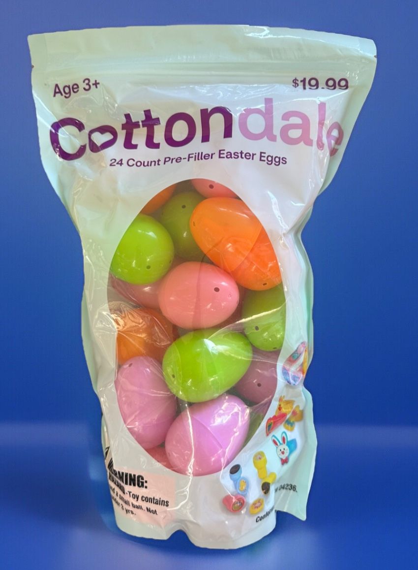 Cottondale 24ct Pre-Filled Easter Eggs With Various Kids Toys