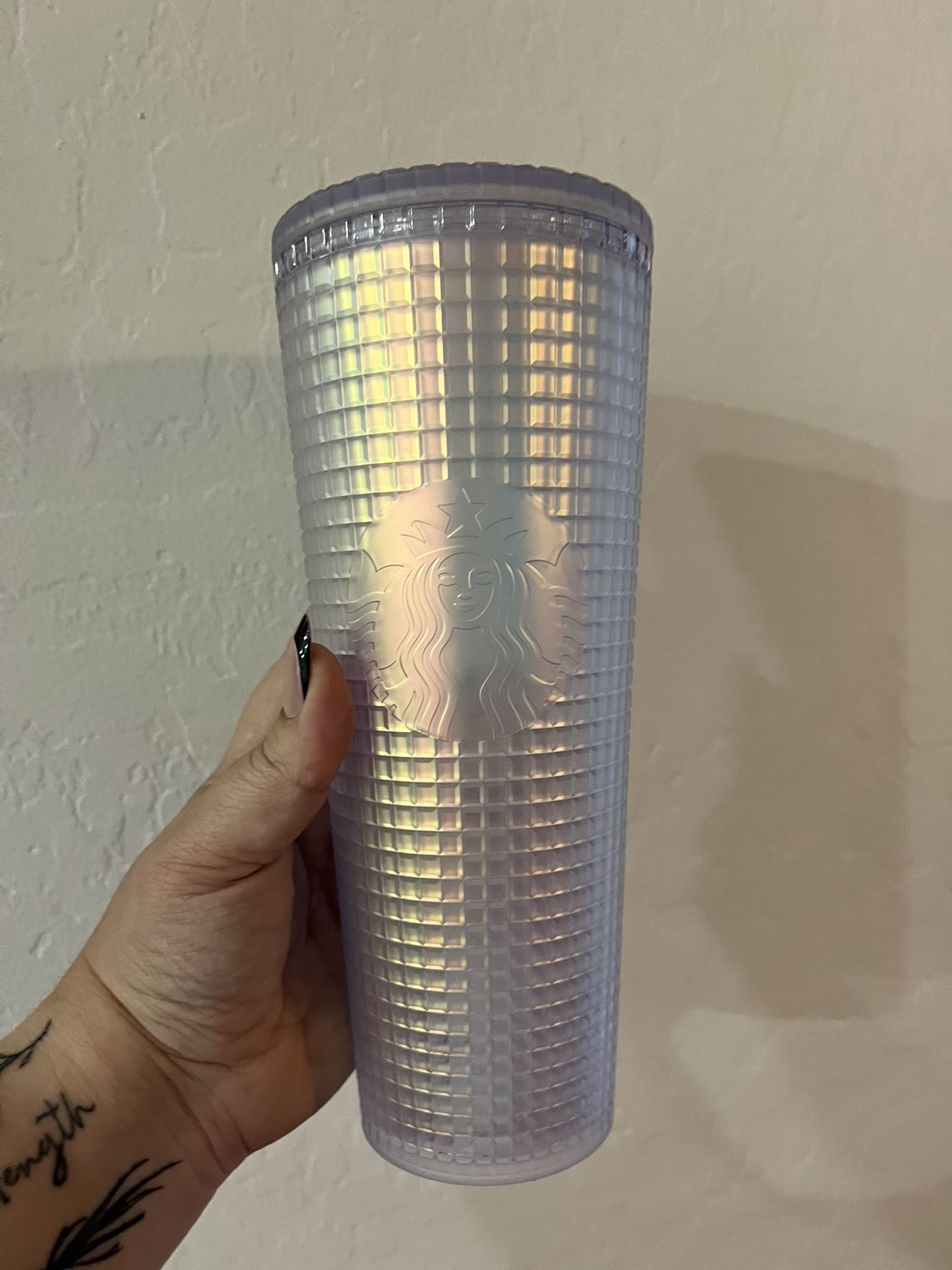 Iridescent Starbucks Cup No Straw