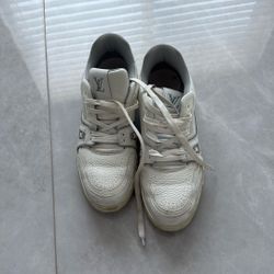 Louis Vuitton LV Trainer Sneakers – White – Size 11