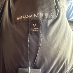 NEW Banana Republic Belted Black Puffer Jacket | Size M | MSRP $229  (Selling At Discount) | Winter Coat with Hood