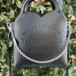 NWT Tiffany & Co. Return To Tiffany Mini Tote Bag Black 
