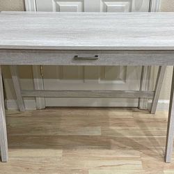 New Gray Rustic Wood Office Computer Writing Desk Modern Mid Century