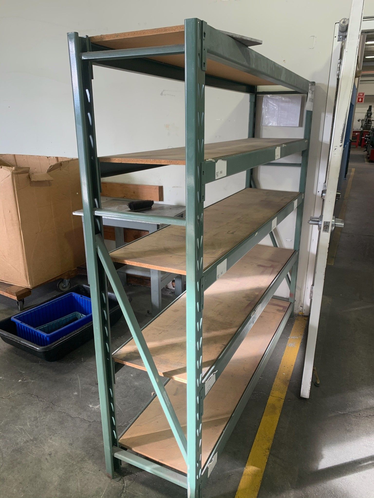 (2) 5 tier shelving 77x18x72"