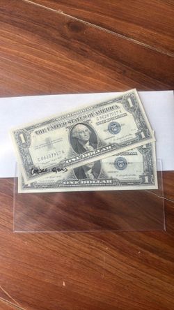 Blue 1 dollar uncirculated 1957
