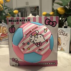 Sanrio Hello Kitty Soccer Ball Size 3 NEW Blue And Pink