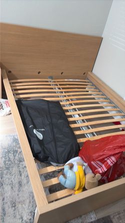 Bed frame matching night stand and mirror