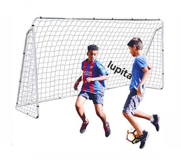 Soccer Goal for Backyard, Heavy Duty Steel Frame with Net for Kids, Adult Portable Football Shooting Training Aid with Carry Bag, Ground Stake 12x6