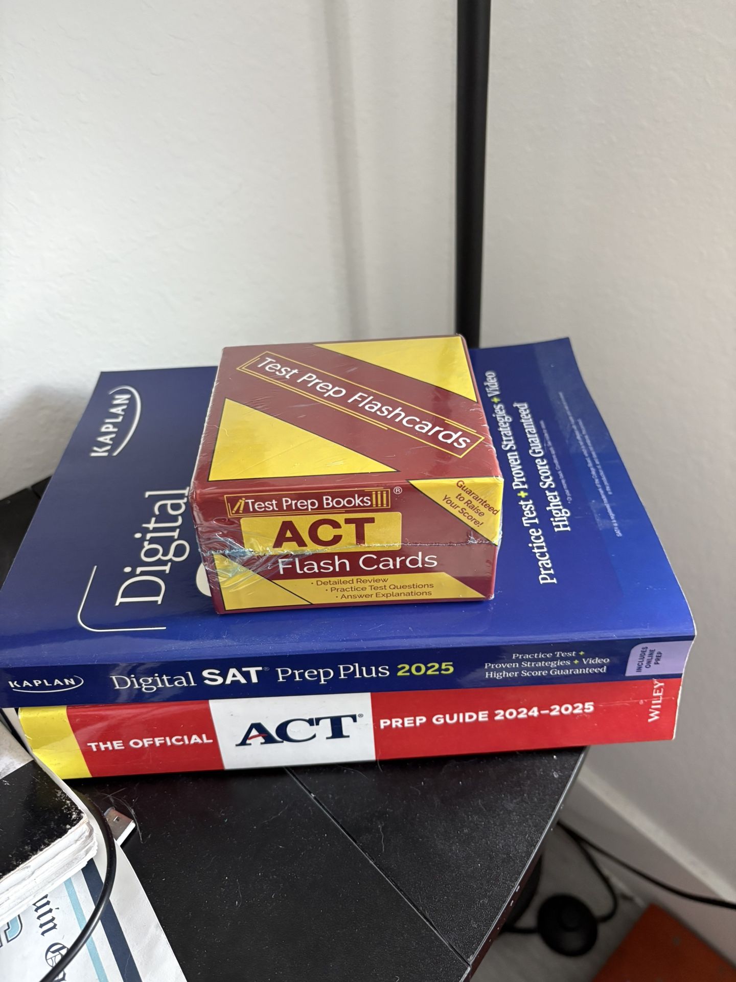 ACT AND SAT STUDY BOOKS/CARDS