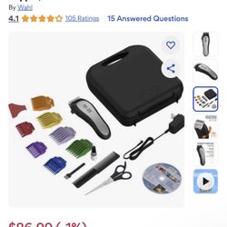 Wahl Pro Ion Cordless Pet Hair Clipper (In Case With All Parts)