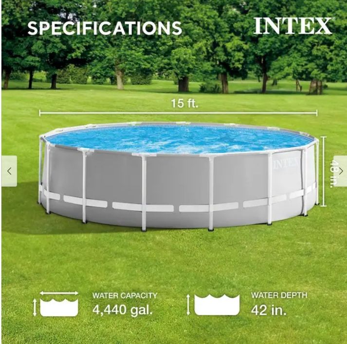 Intex Prism Frame 12ft x 48” Above Ground Pool