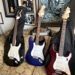 2-Fenders 1Jackson Guitars Excellent Condition!!$200each!