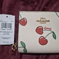 Coach cherry wallet