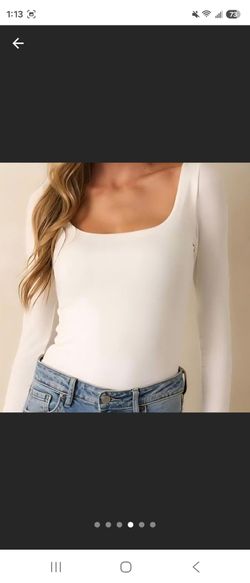 Medium -Large White bodysuit