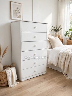 White 6 drawer chest