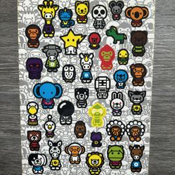 A Bathing Ape 2006 Baby Milo Sticker Sheet Brand New Vintage Nigo Rare Ape