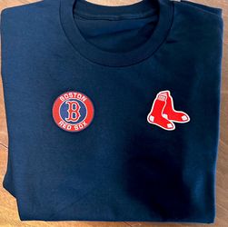 navy blue boston red sox shirt