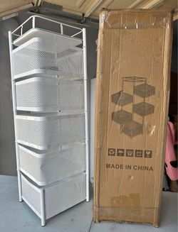 5-Layer Rotating Metal Storage Rack