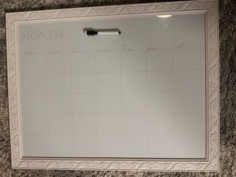 Framed Whiteboard Calendar
