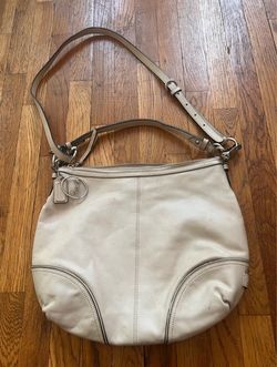 Beige Lucky Brand Leather Bag With Braided Strap