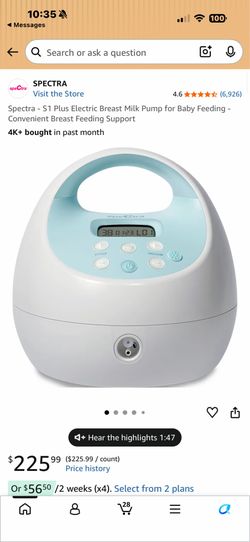 Spectra - 51 Plus Electric Breast Milk Pump for Baby Feeding - Convenient Breast Feeding Support
