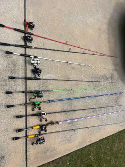 9 fishing poles