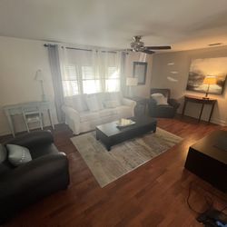 Complete Living Room Set Couch Chairs End Tables