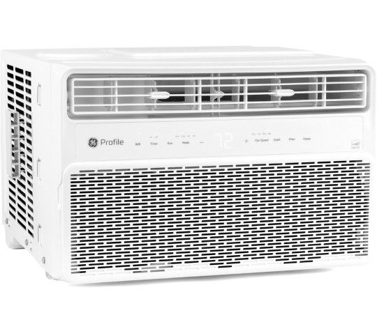 GE PROFILE PWDV14WWF 14,000 BTU Inverter Window Air Conditioner Unit Energy Efficient AC Cooling up to 700 sq ft, Ultra Quiet