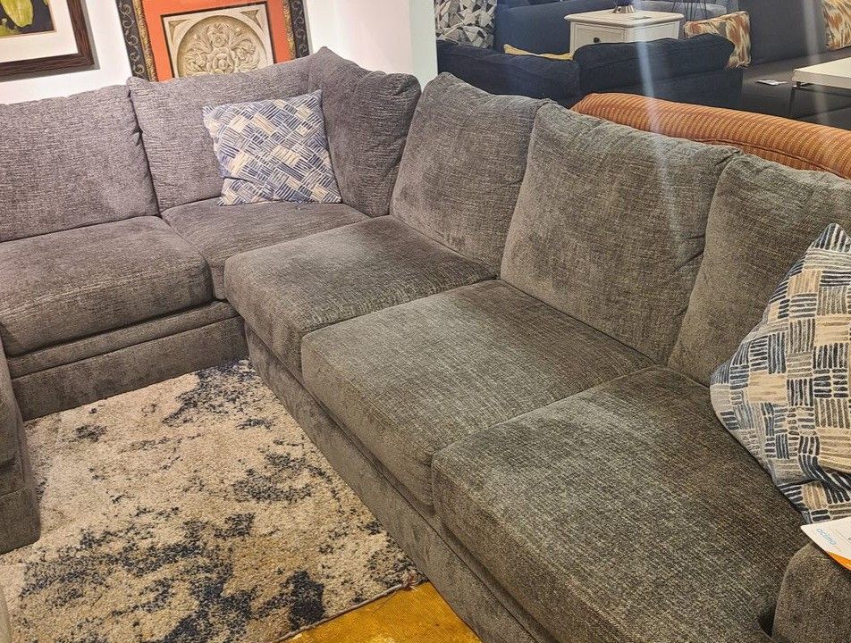 Gray Sectional Sofa With Storage Ottoman