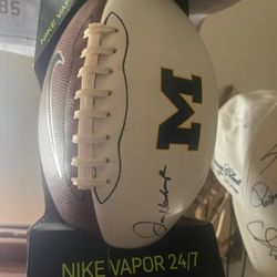 Autographed JIM HARBOUGH FOOTBALL