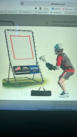 NEW Lacrosse Rebounder. For Ball Skills, 4x7FT Foldable Lacrosse Rebound for Backyard with 4 Adjustable Angles, Portable Bounce Back Training Net 