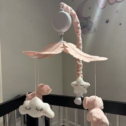 Crib Mobile for Girls 3 Modes Digital Music Box