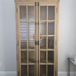 RH French Casement Double Door Glass Cabinet