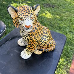 Cute Leopard Statue Appx 15” High