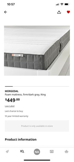 Morgedal King Size mattress 