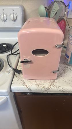Pink Small counter top mini fridge