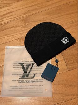 LOUIS VUITTON Petit Damier Beanie Black