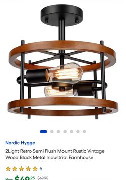 Nordic Hygge Semi Flush Mount Light