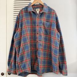 Vintage LL Bean Plaid Shadow Longsleeve Button Up Shirt