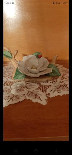 Lefton China Magnolia With Ladybug