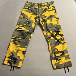 Army Surplus World Black & Yellow Camouflage Adult Pants