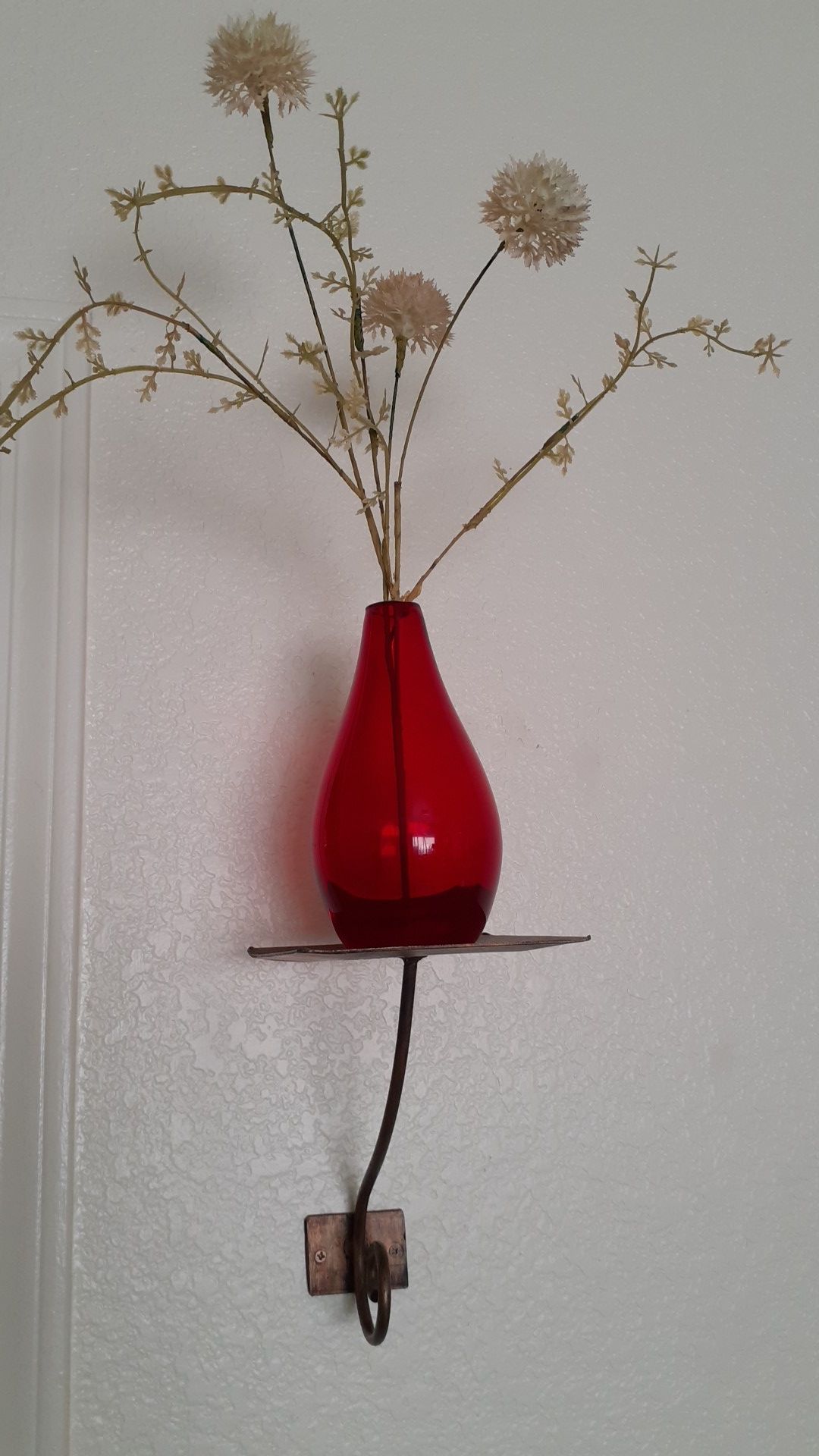2 candle sconces/ little shelf