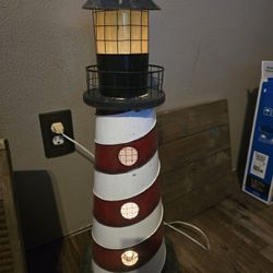 Metal Lighthouse-LIGHTS UP