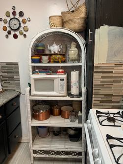 Vintage Wicker Hutch