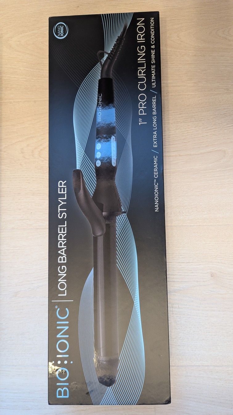 Bio Ionic Long Barrel Styler, Curling Iron 1 Inch