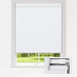 New LazBlinds No Drill Blinds for Indoor Windows, Blackout Roller Shades, Cordless Window Blackout Blinds, Thermal Insulated Fabric UV Protection for 