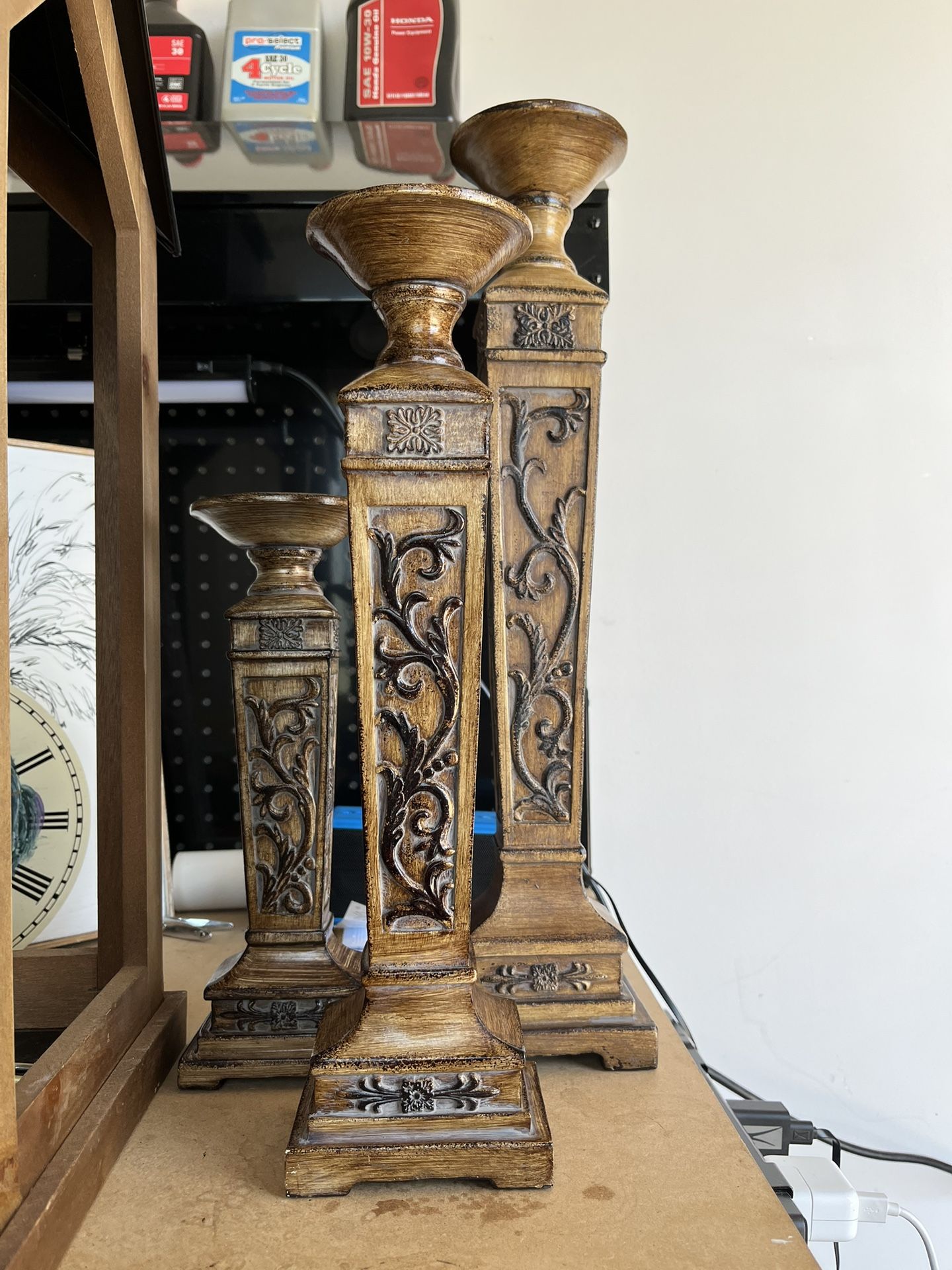 3 Ornate Candle Holders