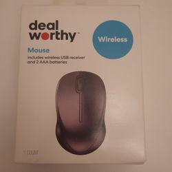 Deal Worthy Wireless Mouse Includes Wireless USB Receiver And 2 AAA Batteries.