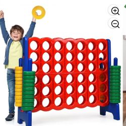 Costway Jumbo 4-to-Score 4 in A Row Giant Game Set Kids Adults Family Fun Red+Blue