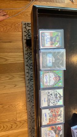 Autographed baseball cards